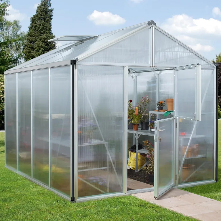 Vitavia Gewächshaus Zeus 8100", Aluminium eloxiert, 8,1 m², 16 mm HKP | Wetterfestes & stabiles Treibhaus | Perfekt für Gemüse & Pflanzen | Robust & langlebig – Bild 1