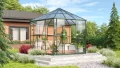 Vitavia Gewächshaus-Pavillon Juno 9000" inkl. Stahlfundament, Aluminium eloxiert, 9,0 m², 3 mm ESG, 6 mm HKP | Wetterfestes & stabiles Treibhaus | Perfekt für Gemüse & Pflanzen | Robust & langlebig - Thumbnail 5