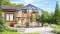 Vitavia Gewächshaus-Pavillon Juno 9000" inkl. Stahlfundament, Aluminium eloxiert, 9,0 m², 3 mm ESG, 6 mm HKP | Wetterfestes & stabiles Treibhaus | Perfekt für Gemüse & Pflanzen | Robust & langlebig - Thumbnail 7