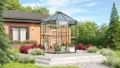 Vitavia Gewächshaus-Pavillon Juno 9000" inkl. Stahlfundament, Aluminium eloxiert, 9,0 m², 3 mm ESG, 6 mm HKP | Wetterfestes & stabiles Treibhaus | Perfekt für Gemüse & Pflanzen | Robust & langlebig - Thumbnail 8
