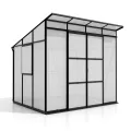 Vitavia Gewächshaus Playa 7600", schwarz, 7,6 m², 6 mm HKP | Wetterfestes & stabiles Treibhaus | Perfekt für Gemüse & Pflanzen | Robust & langlebig - Thumbnail 3