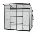Vitavia Gewächshaus Playa 7600", schwarz, 7,6 m², 6 mm HKP | Wetterfestes & stabiles Treibhaus | Perfekt für Gemüse & Pflanzen | Robust & langlebig - Thumbnail 4