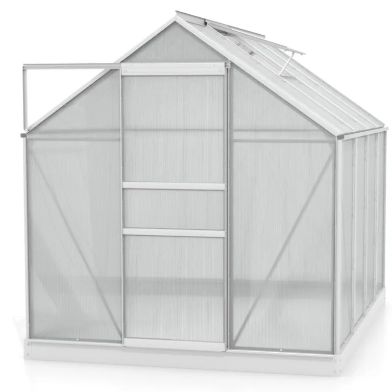 Vitavia Gewächshaus Planet 6200" inkl. Fundament, Aluminium, 6,2 m², 6 mm HKP | Wetterfestes & stabiles Treibhaus | Perfekt für Gemüse & Pflanzen | Robust & langlebig – Bild 9