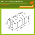 Vitavia Gewächshaus Planet 6200" inkl. Fundament, Aluminium, 6,2 m², 6 mm HKP | Wetterfestes & stabiles Treibhaus | Perfekt für Gemüse & Pflanzen | Robust & langlebig - Thumbnail 2