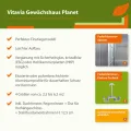 Vitavia Gewächshaus Planet 6200" inkl. Fundament, Aluminium, 6,2 m², 6 mm HKP | Wetterfestes & stabiles Treibhaus | Perfekt für Gemüse & Pflanzen | Robust & langlebig - Thumbnail 4