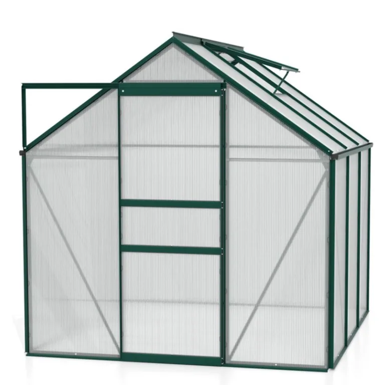Vitavia Gewächshaus Venus 2500", schwarz, 2,5 m², 3 mm ESG | Wetterfestes & stabiles Treibhaus | Perfekt für Gemüse & Pflanzen | Robust & langlebig – Bild 10