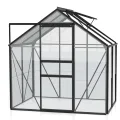 Vitavia Gewächshaus Venus 2500", schwarz, 2,5 m², 3 mm ESG | Wetterfestes & stabiles Treibhaus | Perfekt für Gemüse & Pflanzen | Robust & langlebig - Thumbnail 1