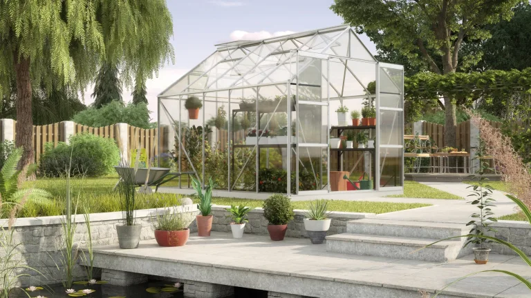 Vitavia Gewächshaus Uranus 8300", schwarz, 8,3 m², 3 mm ESG | Wetterfestes & stabiles Treibhaus | Perfekt für Gemüse & Pflanzen | Robust & langlebig – Bild 6