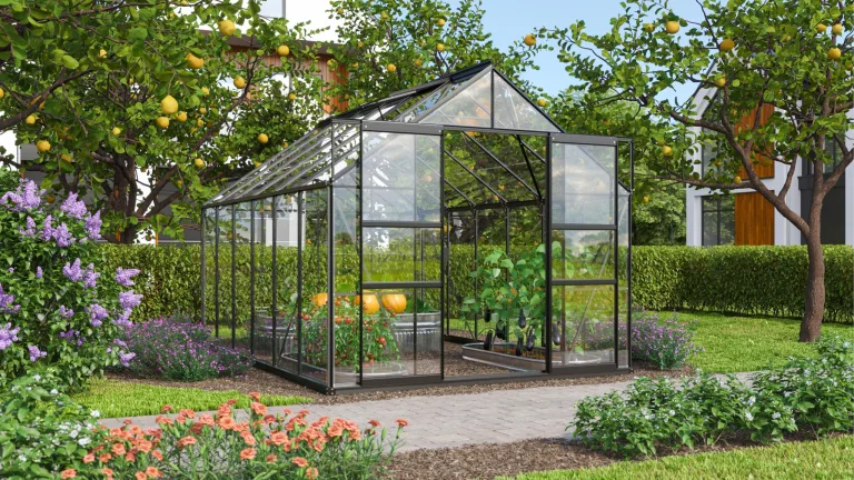 Vitavia Gewächshaus Mars 9900", schwarz, 9,9 m², 3 mm ESG | Wetterfestes & stabiles Treibhaus | Perfekt für Gemüse & Pflanzen | Robust & langlebig – Bild 2