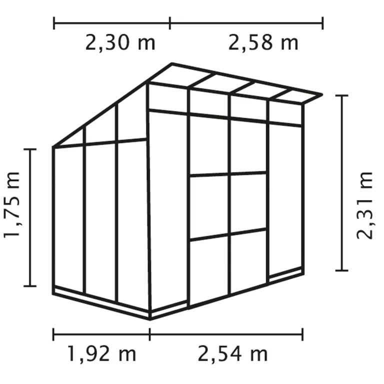 Vitavia Gewächshaus Playa 5900", Aluminium, 5,9 m², 3 mm ESG, 6 mm HKP | Wetterfestes & stabiles Treibhaus | Perfekt für Gemüse & Pflanzen | Robust & langlebig – Bild 2
