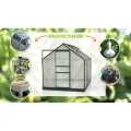Vitavia Gewächshaus Marley inkl. Ready2Grow Zubehör-Set, schwarz, 5 m², 6 mm HKP | Wetterfestes & stabiles Treibhaus | Perfekt für Gemüse & Pflanzen | Robust & langlebig - Thumbnail 2