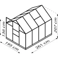 Vitavia Gewächshaus Marley inkl. Ready2Grow Zubehör-Set, schwarz, 5 m², 6 mm HKP | Wetterfestes & stabiles Treibhaus | Perfekt für Gemüse & Pflanzen | Robust & langlebig - Thumbnail 3