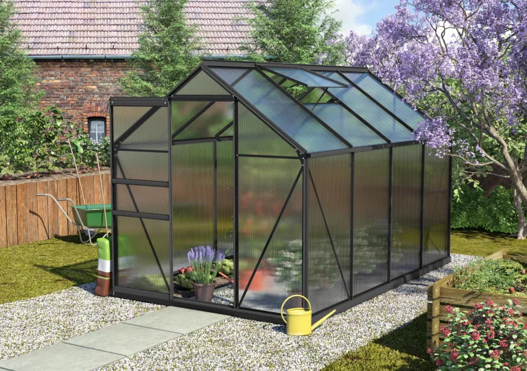 Vitavia Gewächshaus Calypso 3000", Aluminium eloxiert, 3,0 m², 4 mm HKP | Wetterfestes & stabiles Treibhaus | Perfekt für Gemüse & Pflanzen | Robust & langlebig – Bild 5