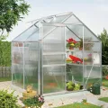 Vitavia Gewächshaus Calypso 3000", Aluminium eloxiert, 3,0 m², 4 mm HKP | Wetterfestes & stabiles Treibhaus | Perfekt für Gemüse & Pflanzen | Robust & langlebig - Thumbnail 4