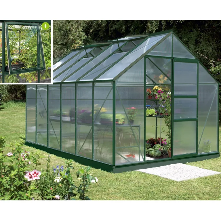 Vitavia Gewächshaus Meridian 1 9900", Aluminium, 9,9 m², 4 mm HKP | Wetterfestes & stabiles Treibhaus | Perfekt für Gemüse & Pflanzen | Robust & langlebig – Bild 6