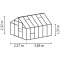 Vitavia Gewächshaus Meridian 1 9900", Aluminium, 9,9 m², 4 mm HKP | Wetterfestes & stabiles Treibhaus | Perfekt für Gemüse & Pflanzen | Robust & langlebig - Thumbnail 2