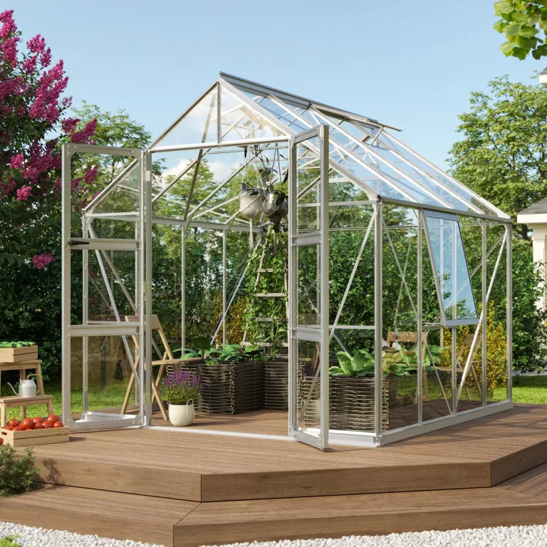 Vitavia Gewächshaus Olymp 6700", Aluminium, 6,7 m², 3 mm ESG | Wetterfestes & stabiles Treibhaus | Perfekt für Gemüse & Pflanzen | Robust & langlebig – Bild 1