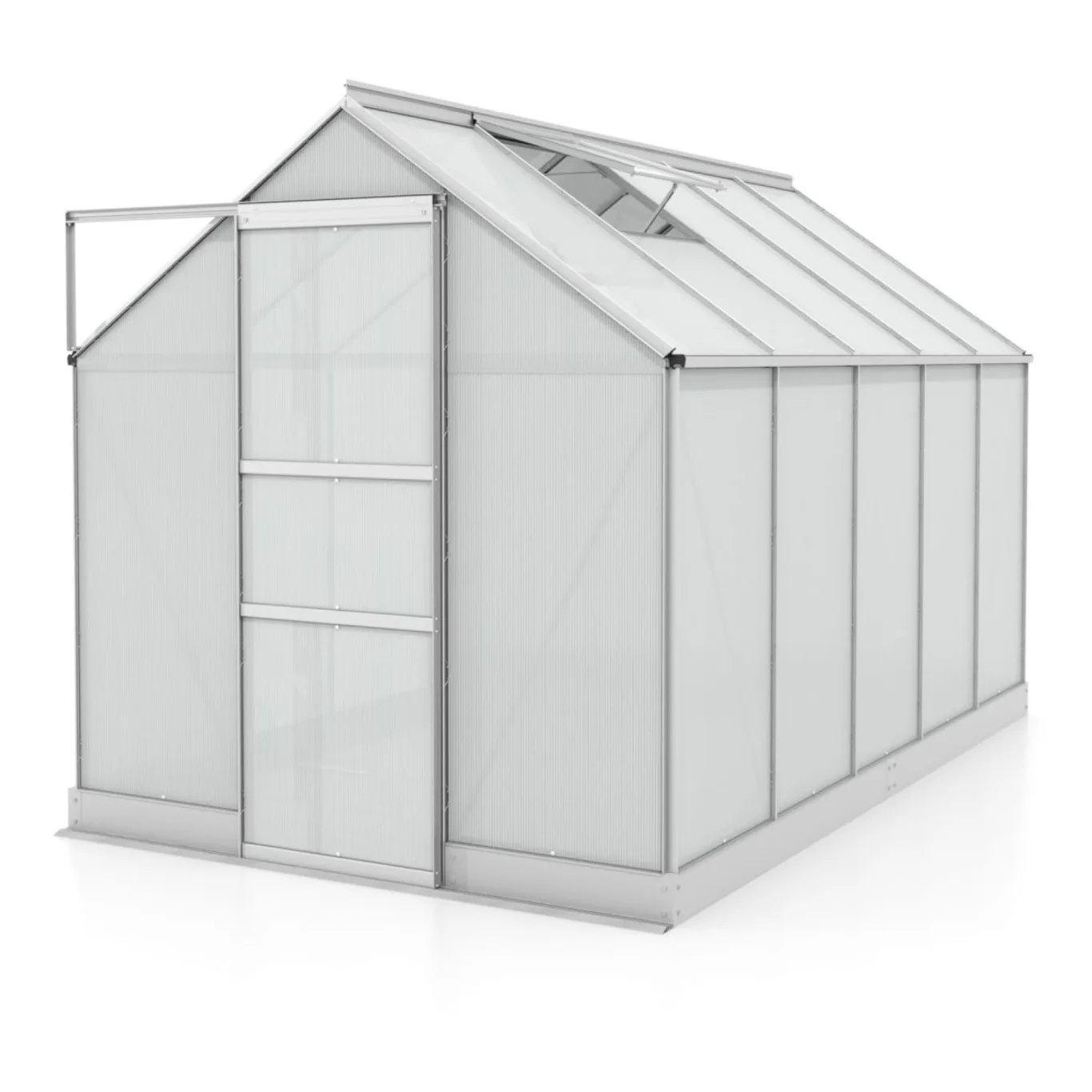 Vitavia Gewächshaus Apollo 6200", Aluminium eloxiert, 6,2 m², 6 mm HKP | Wetterfestes & stabiles Treibhaus | Perfekt für Gemüse & Pflanzen | Robust & langlebig - Bild 1