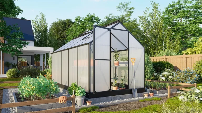 Vitavia Gewächshaus EOS 3100", smaragd, 3,1 m², 4 mm HKP | Wetterfestes & stabiles Treibhaus | Perfekt für Gemüse & Pflanzen | Robust & langlebig – Bild 8