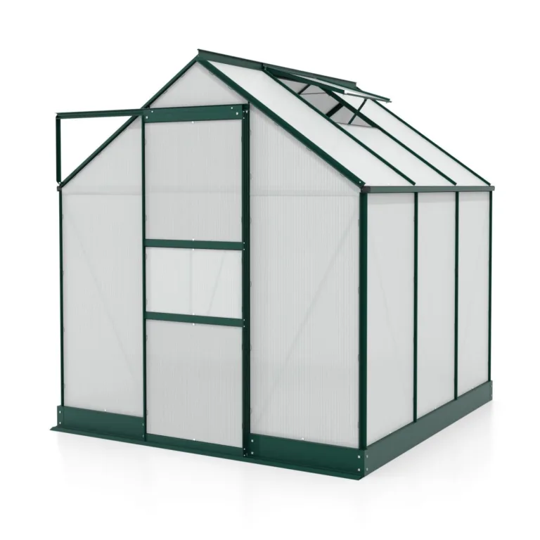 Vitavia Gewächshaus Apollo 3800", schwarz, 3,8 m², 4 mm HKP | Wetterfestes & stabiles Treibhaus | Perfekt für Gemüse & Pflanzen | Robust & langlebig – Bild 10