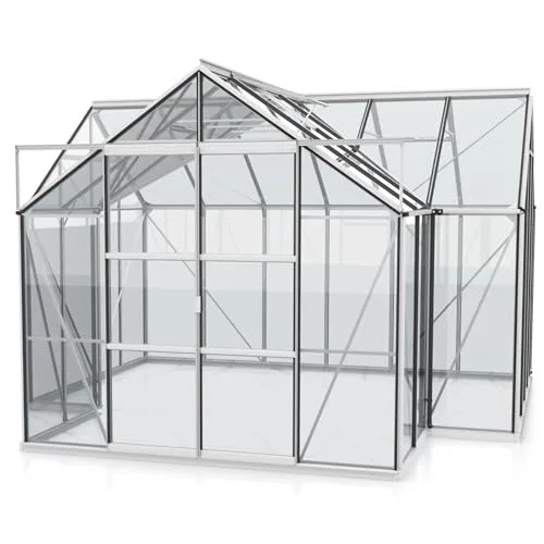 Vitavia Gewächshaus Sirius, Aluminium eloxiert, 3 mm ESG | Wetterfestes & stabiles Treibhaus | Perfekt für Gemüse & Pflanzen | Robust & langlebig – Bild 9
