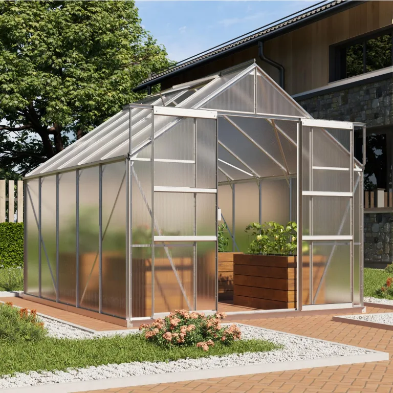 Vitavia Gewächshaus Mars 8300", Aluminium eloxiert, 8,3 m², 6 mm HKP | Wetterfestes & stabiles Treibhaus | Perfekt für Gemüse & Pflanzen | Robust & langlebig – Bild 1