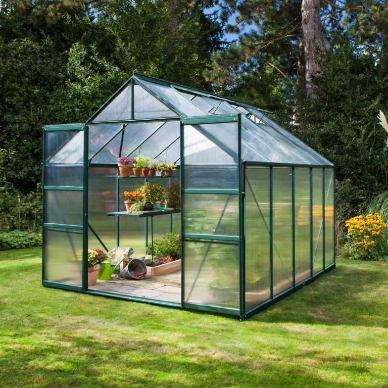 Vitavia Gewächshaus Mars 8300", smaragd grün, 8,3 m², 4 mm HKP | Wetterfestes & stabiles Treibhaus | Perfekt für Gemüse & Pflanzen | Robust & langlebig – Bild 1