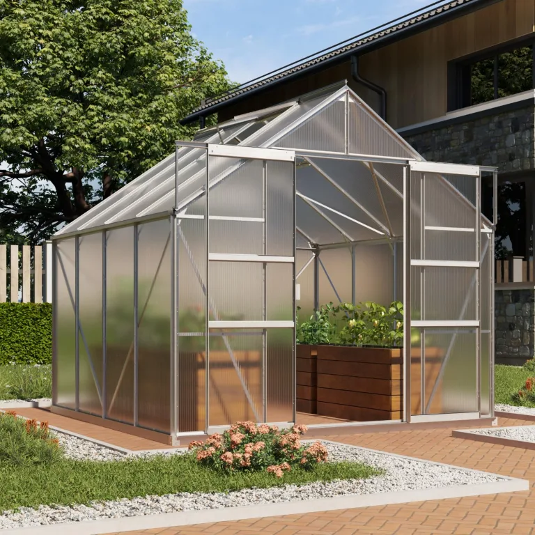 Vitavia Gewächshaus Mars 6700", Aluminium eloxiert, 6,7 m², 4 mm HKP | Wetterfestes & stabiles Treibhaus | Perfekt für Gemüse & Pflanzen | Robust & langlebig – Bild 1