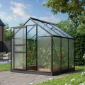 Vitavia Gewächshaus Comet 6200", Aluminium, 6,2 m², 4 mm HKP | Wetterfestes & stabiles Treibhaus | Perfekt für Gemüse & Pflanzen | Robust & langlebig - Thumbnail 6