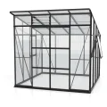 Vitavia Gewächshaus Playa 7600", schwarz, 7,6 m², 3 mm ESG, 6 mm HKP | Wetterfestes & stabiles Treibhaus | Perfekt für Gemüse & Pflanzen | Robust & langlebig - Thumbnail 5
