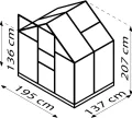 Vitavia Gewächshaus Marley inkl. Ready2Grow Zubehör-Set, Aluminium eloxiert, 2,5 m², 6 mm HKP | Wetterfestes & stabiles Treibhaus | Perfekt für Gemüse & Pflanzen | Robust & langlebig - Thumbnail 3