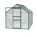 Vitavia Gewächshaus Calypso 5800", smaragd grün, 5,8 m², 6 mm HKP | Wetterfestes & stabiles Treibhaus | Perfekt für Gemüse & Pflanzen | Robust & langlebig - Thumbnail 3