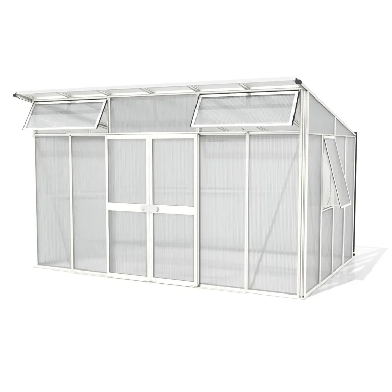 Vitavia Gewächshaus Aphrodite 11500", weiß, 11,5 m², 10 mm HKP | Wetterfestes & stabiles Treibhaus | Perfekt für Gemüse & Pflanzen | Robust & langlebig – Bild 3