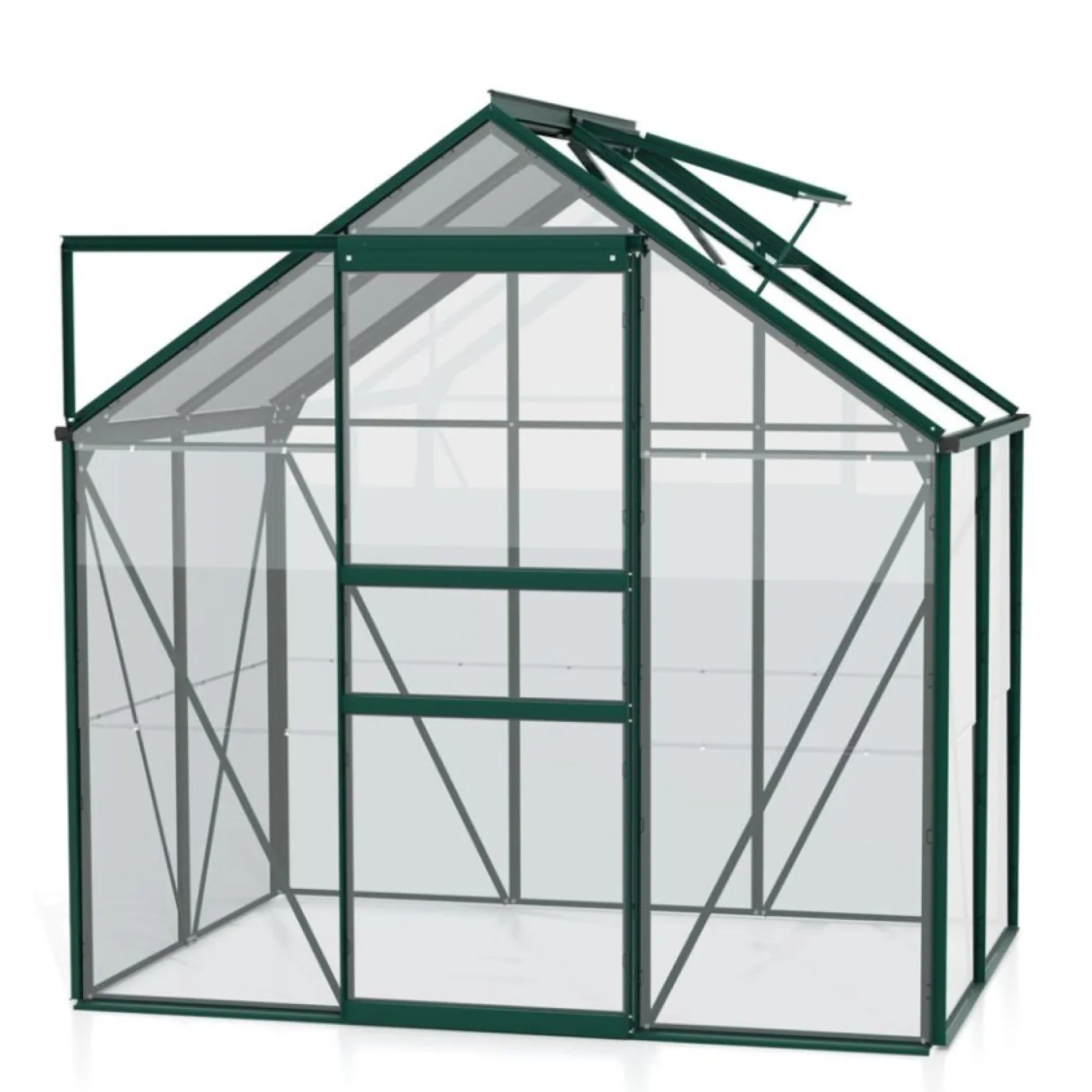 Vitavia Gewächshaus Venus 2500", smaragd grün, 2,5 m², 3 mm ESG | Wetterfestes & stabiles Treibhaus | Perfekt für Gemüse & Pflanzen | Robust & langlebig - Bild 1