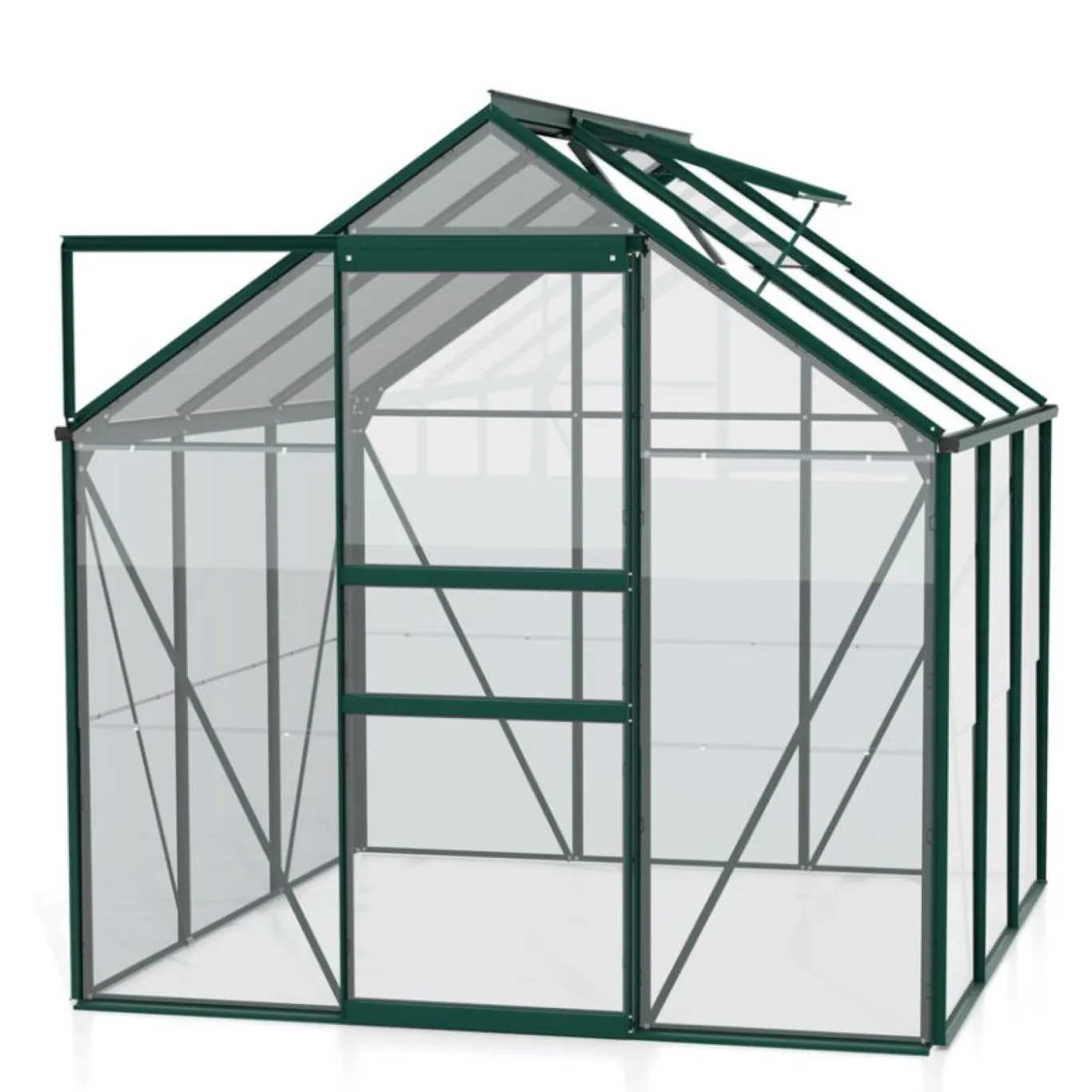 Vitavia Gewächshaus Venus 3800", smaragd grün, 3,8 m², 3 mm ESG | Wetterfestes & stabiles Treibhaus | Perfekt für Gemüse & Pflanzen | Robust & langlebig - Bild 1