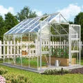 Vitavia Gewächshaus Domus 6700", smaragd, 6,7 m², 4 mm HKP | Wetterfestes & stabiles Treibhaus | Perfekt für Gemüse & Pflanzen | Robust & langlebig - Thumbnail 7