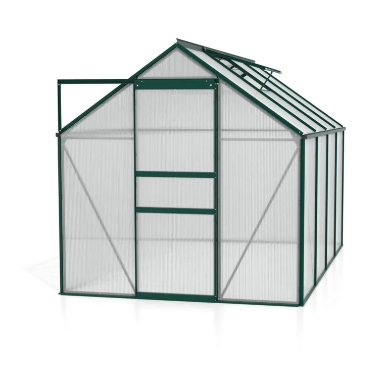 Vitavia Gewächshaus Calypso 5800", smaragd grün, 5,8 m², 4 mm HKP | Wetterfestes & stabiles Treibhaus | Perfekt für Gemüse & Pflanzen | Robust & langlebig – Bild 3
