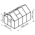 Vitavia Gewächshaus Calypso 5800", smaragd grün, 5,8 m², 4 mm HKP | Wetterfestes & stabiles Treibhaus | Perfekt für Gemüse & Pflanzen | Robust & langlebig - Thumbnail 2