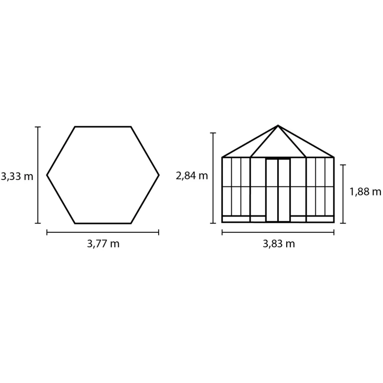Vitavia Gewächshaus Galaxis 9000", Aluminium | Wetterfestes & stabiles Treibhaus | Perfekt für Gemüse & Pflanzen | Robust & langlebig – Bild 4