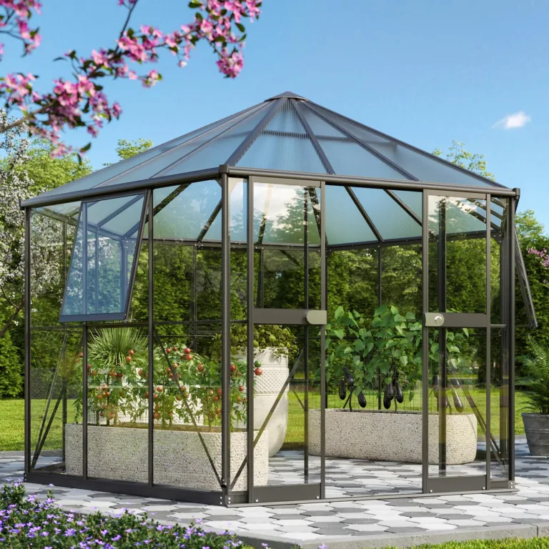 Vitavia Gewächshaus Galaxis 9000", Aluminium | Wetterfestes & stabiles Treibhaus | Perfekt für Gemüse & Pflanzen | Robust & langlebig – Bild 6
