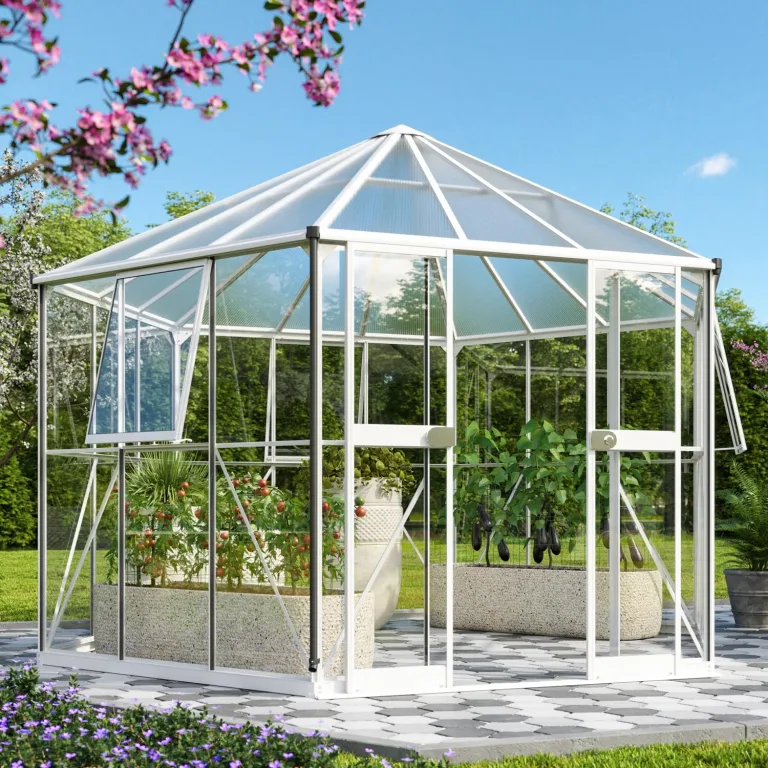 Vitavia Gewächshaus Galaxis 9000", Aluminium | Wetterfestes & stabiles Treibhaus | Perfekt für Gemüse & Pflanzen | Robust & langlebig – Bild 8