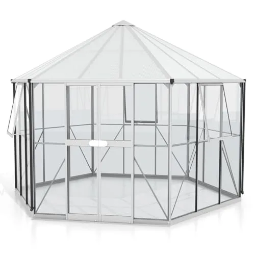 Vitavia Gewächshaus Galaxis 9000", Aluminium | Wetterfestes & stabiles Treibhaus | Perfekt für Gemüse & Pflanzen | Robust & langlebig – Bild 10
