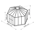 Vitavia Gewächshaus Galaxis 9000", Aluminium | Wetterfestes & stabiles Treibhaus | Perfekt für Gemüse & Pflanzen | Robust & langlebig - Thumbnail 5