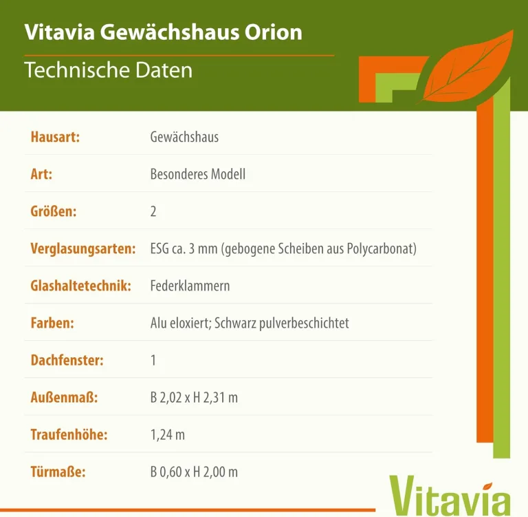 Vitavia Gewächshaus Orion 5000", Aluminium eloxiert, 5,0 m², 3 mm ESG | Wetterfestes & stabiles Treibhaus | Perfekt für Gemüse & Pflanzen | Robust & langlebig – Bild 5