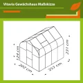 Vitavia Gewächshaus Orion 5000", Aluminium eloxiert, 5,0 m², 3 mm ESG | Wetterfestes & stabiles Treibhaus | Perfekt für Gemüse & Pflanzen | Robust & langlebig - Thumbnail 2