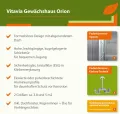 Vitavia Gewächshaus Orion 5000", Aluminium eloxiert, 5,0 m², 3 mm ESG | Wetterfestes & stabiles Treibhaus | Perfekt für Gemüse & Pflanzen | Robust & langlebig - Thumbnail 4