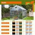 Vitavia Gewächshaus Apollo 6200", schwarz, 6,2 m², 4 mm HKP | Wetterfestes & stabiles Treibhaus | Perfekt für Gemüse & Pflanzen | Robust & langlebig - Thumbnail 3