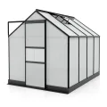 Vitavia Gewächshaus Apollo 6200", schwarz, 6,2 m², 4 mm HKP | Wetterfestes & stabiles Treibhaus | Perfekt für Gemüse & Pflanzen | Robust & langlebig - Thumbnail 7