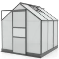 Vitavia Gewächshaus Apollo 6200", schwarz, 6,2 m², 4 mm HKP | Wetterfestes & stabiles Treibhaus | Perfekt für Gemüse & Pflanzen | Robust & langlebig - Thumbnail 9