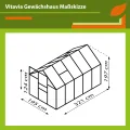 Vitavia Gewächshaus Venus 6200", Aluminium eloxiert, 6,2 m², 4 mm HKP | Wetterfestes & stabiles Treibhaus | Perfekt für Gemüse & Pflanzen | Robust & langlebig - Thumbnail 2